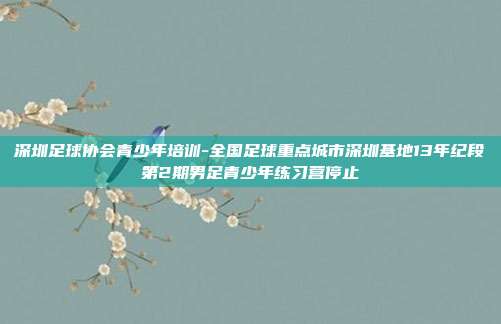 深圳足球协会青少年培训-全国足球重点城市深圳基地13年纪段第2期男足青少年练习营停止